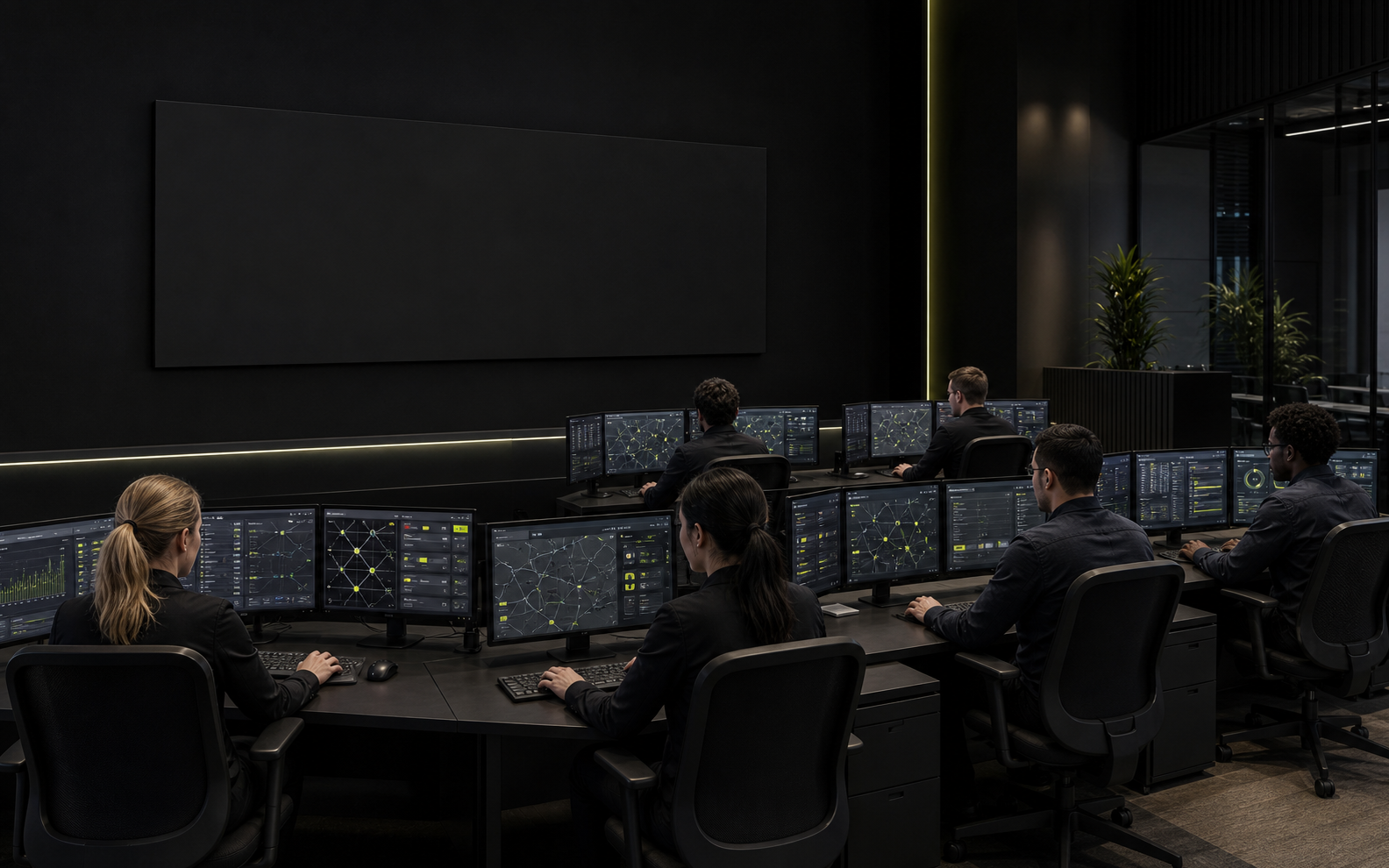 OnePro transportation operations team working in a modern dispatch office
