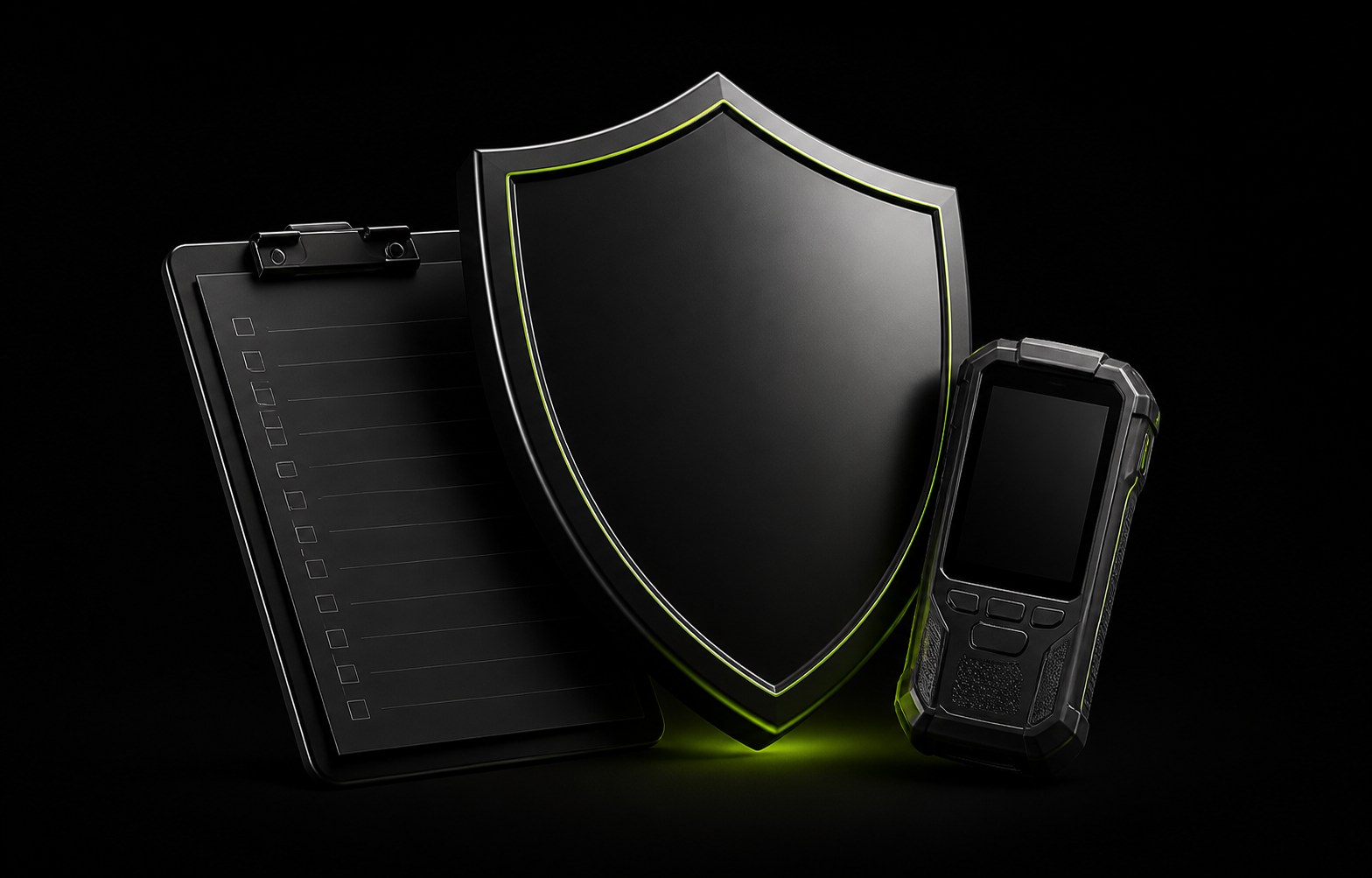 Safety and compliance shield render