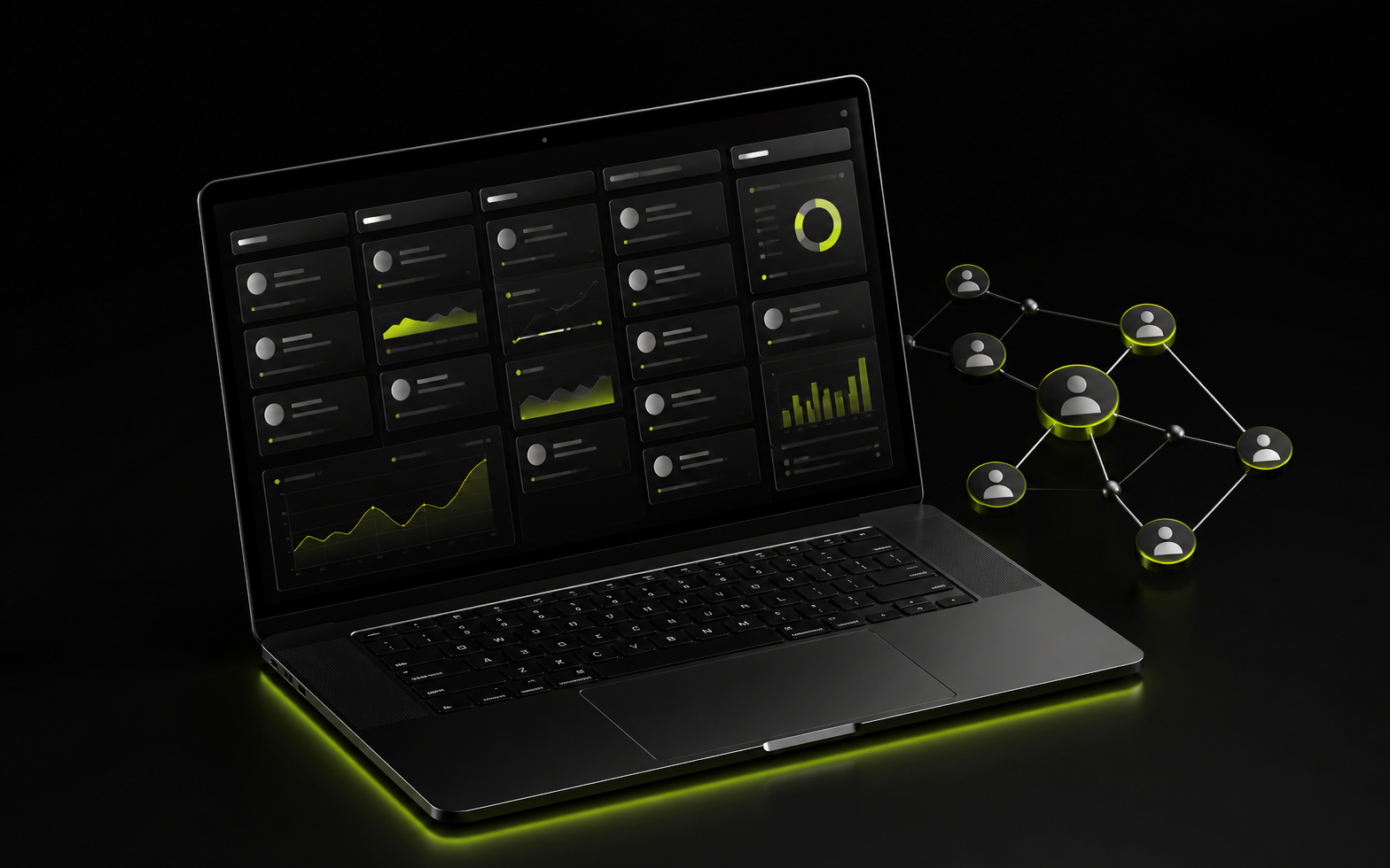 CRM platform laptop render